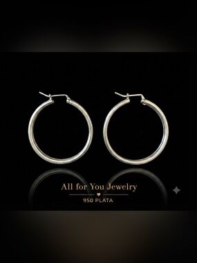 950 Sterling Silver Chunky Tube Hoop Earrings | Lightweight 1.5”